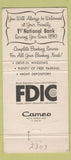 Matchbook Cover - 1st Natonal Bank Athens TX 30 Strike #1