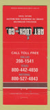 Matchbook Cover - Art Lock Dallas TX doors 30 Strike