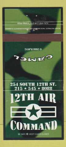 Matchbook Cover - 12th Air Command Camel Cigarettes Philadelphia PA 30 Strike