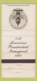 Matchbook Cover - 1989 George Bush President Inauguration WORN STAINED 30 Strike