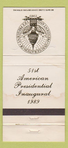 Matchbook Cover - 1989 George Bush President Inauguration WORN STAINED 30 Strike