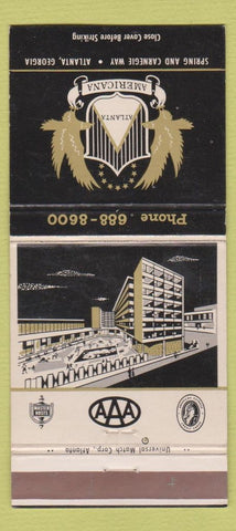 Matchbook Cover - Atlanta Americana Htoel GA WEAR 30 Strike