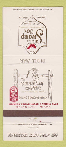Matchbook Cover - Swamp Fox Del Mar CA 30 Strike