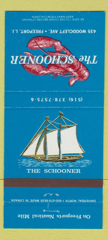 Matchbook Cover - Schooner Seafood Freeport LI NY 30 Strike
