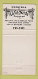 Matchbook Cover - LA Hacienda Redlands CA Mexican 30 Strike
