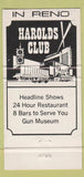 Matchbook Cover - Harolds Club Casino Reno NV 30 Strike