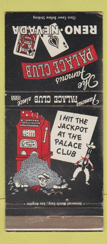 Matchbook Cover - Palace Club Casino Reno NV 30 Strike