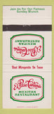 Matchbook Cover - El Paso Cantina Mexican Long Beach Torrance CA 30 Strike