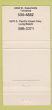 Matchbook Cover - El Paso Cantina Mexican Long Beach Torrance CA 30 Strike