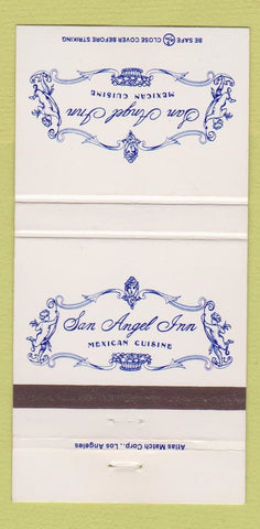 Matchbook Cover - San Angel Inn Mexican Ventura CA 30 Strike