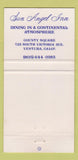 Matchbook Cover - San Angel Inn Mexican Ventura CA 30 Strike