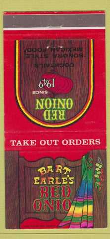 Matchbook Cover - Red Onion Mexican Hawthorne Torrance Inglewood CA 30 Strike