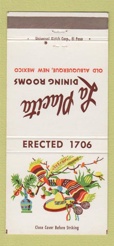 Matchbook Cover - La Placita Mexican Albuquerque NM 30 Strike