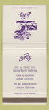 Matchbook Cover - La Paz Laguna Beach Fullerton CA Orange Mexican 30 Strike