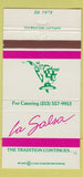 Matchbook Cover - La Salsa Mexican Beverly Hills San Diego CA 30 Strike
