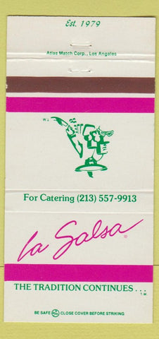 Matchbook Cover - La Salsa Mexican Beverly Hills San Diego CA 30 Strike