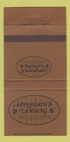 Matchbook Cover - Applegate's Landing Pizza 30 Strike