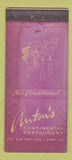 Matchbook Cover - Anton's Restaurant Miami FL WORN 21 Strike Feature