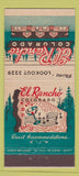 Matchbook Cover - El Rancho Colorado Evergreen 30 Strike