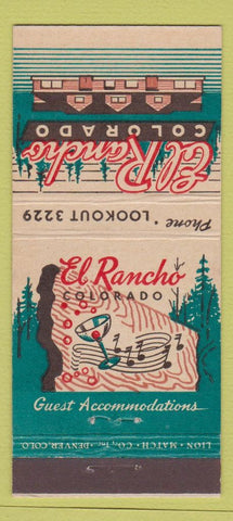 Matchbook Cover - El Rancho Colorado Evergreen 30 Strike