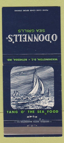 Matchbook Cover - O'Donnell's Sea Grills Washington DC Bethesda MD 30 Strike