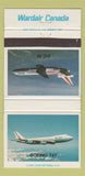 Matchbook Cover - Wardair Canada DC 10 Airplane 747 30 Strike
