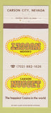 Matchbook Cover - Carson Nugget Casino NV 30 Strike