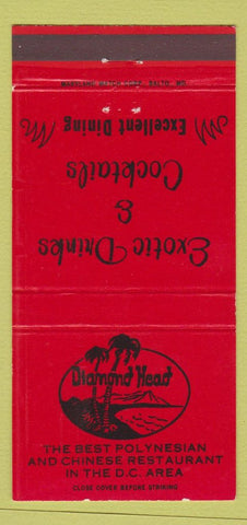 Matchbook Cover - Diamond Head Washington DC Chinese Polynesian 30 Strike #2