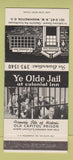 Matchbook Cover - Ye Olde Jail Washington DDC Colonial Inn 30 Strike