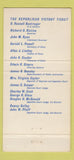 Matchbook Cover - Ryan for Lieutenant Governor 30 Strike
