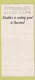 Matchbook Cover - Atchafalaya River Cafe Houston TX 30 Strike