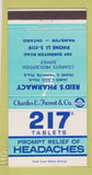 Matchbook Cover - Reid's Drugs Hamilton ON 30 Strike