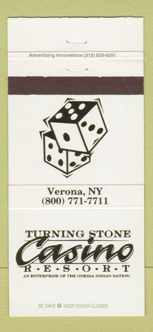 Matchbook Cover - Turning Stone Casino Verona NY 30 Strike