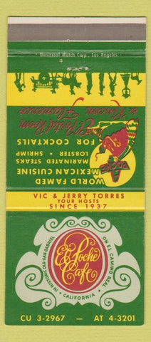 Matchbook Cover - El Poche Cafe Mexican San Gabriel CA 30 Strike