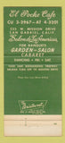 Matchbook Cover - El Poche Cafe Mexican San Gabriel CA 30 Strike