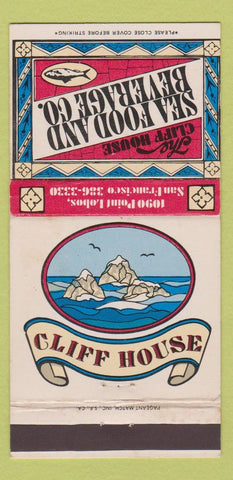 Matchbook Cover - Cliff House San Francisco CA girlie back 30 Strike
