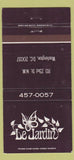 Matchbook Cover - Le Jardin Washington DC 30 Strike
