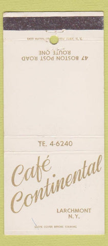 Matchbook Cover - Cafe Continental Larchmont NY 30 Strike