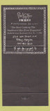 Matchbook Cover - Peyote Cafe Washington DC 30 Strike