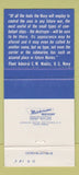 Matchbook Cover - Destroyers Atlantic Force  Fleet Nimitz 30 Strike