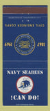 Matchbook Cover - Seabees US Navy 1969 Recruiting 30 Strike