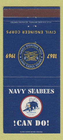 Matchbook Cover - Seabees US Navy 1969 Recruiting 30 Strike