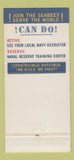 Matchbook Cover - Seabees US Navy 1969 Recruiting 30 Strike
