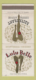 Matchbook Cover - Lulu Belle Restaurant girlie Scottsdale AZ 30 Strike