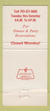 Matchbook Cover - Army Navy Country Club 30 Strike