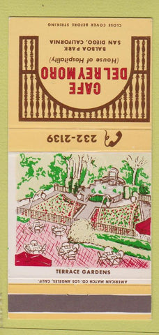 Matchbook Cover - Cafe Del Rey Moro San Diego CA 30 Strike