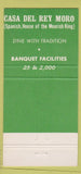 Matchbook Cover - Cafe Del Rey Moro San Diego CA 30 Strike