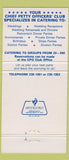 Matchbook Cover - Navy Officers Club San Diego CA 30 Strike