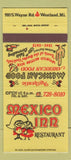 Matchbook Cover - Mexico Inn Restaurant cactus Westland MI 30 Strike
