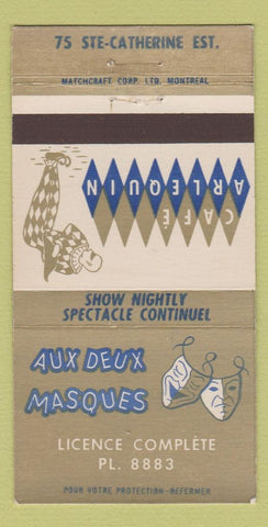 Matchbook Cover - Cafe Arlequin Montreal? 30 Strike